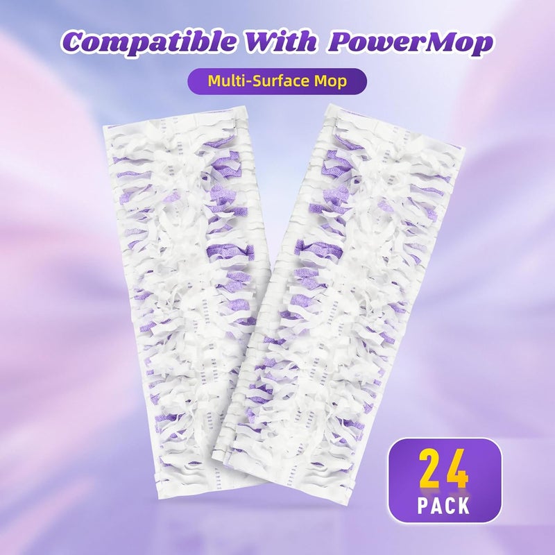 BTRSOLUS 24 Pack Disposable Mop Pads for Power Mop Multi-Surface Mop, Floor Cleaning Replacement Mopping Pads Refills - Image 2